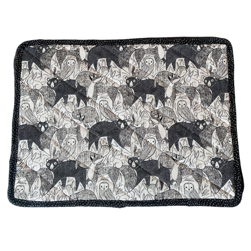 Cotton and Cork Fabric Placemat Quilted