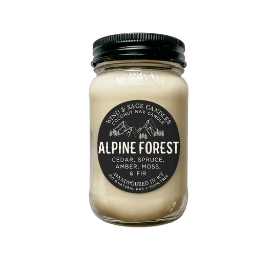 Mason Jar Candle, 100% Natural Wax