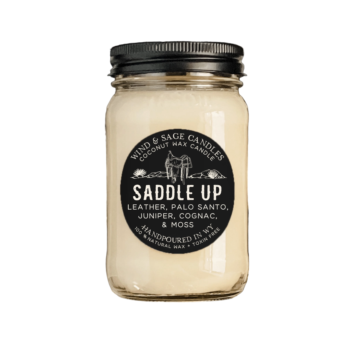 Mason Jar Candle, 100% Natural Wax