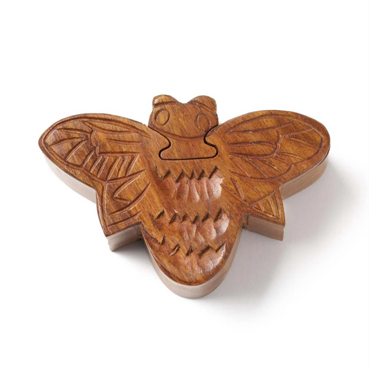 Bee Puzzle Box - Handcrafted Sheesham Wood