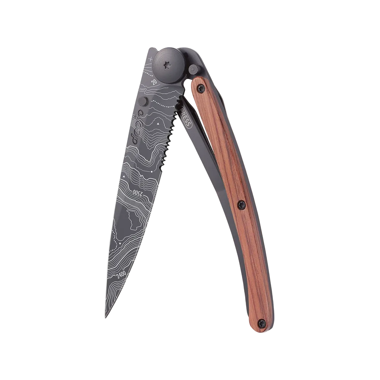 Knife - Coral wood / Topography