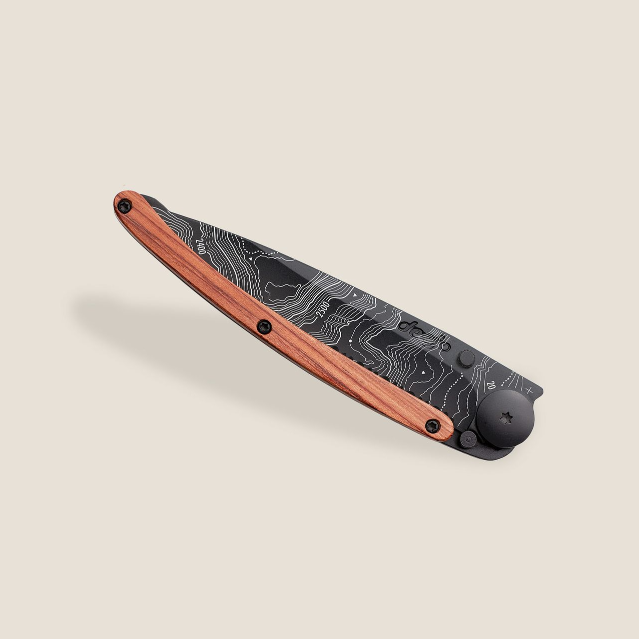 Knife - Coral wood / Topography