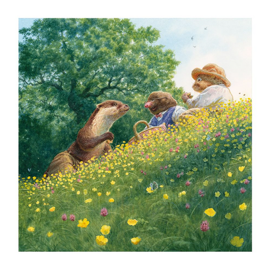 Chris Dunn's Otter Picnic Blank Greeting Card