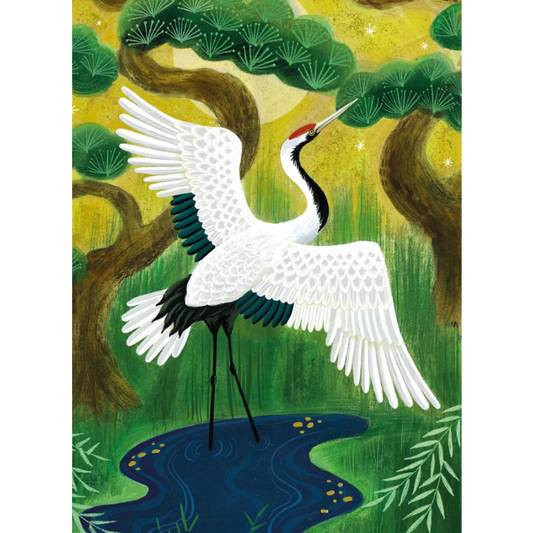 Crane Blank Greeting Card