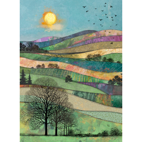 Fields Blank Greeting Card (Bug Art Collection)