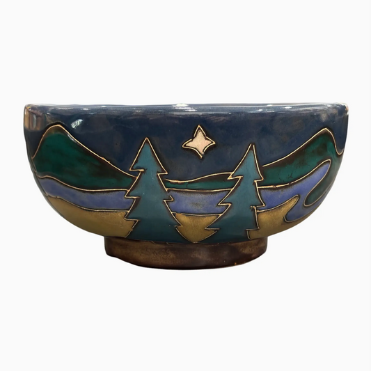 Mara Stoneware Mountain/Trees 72 oz Serving Bowl