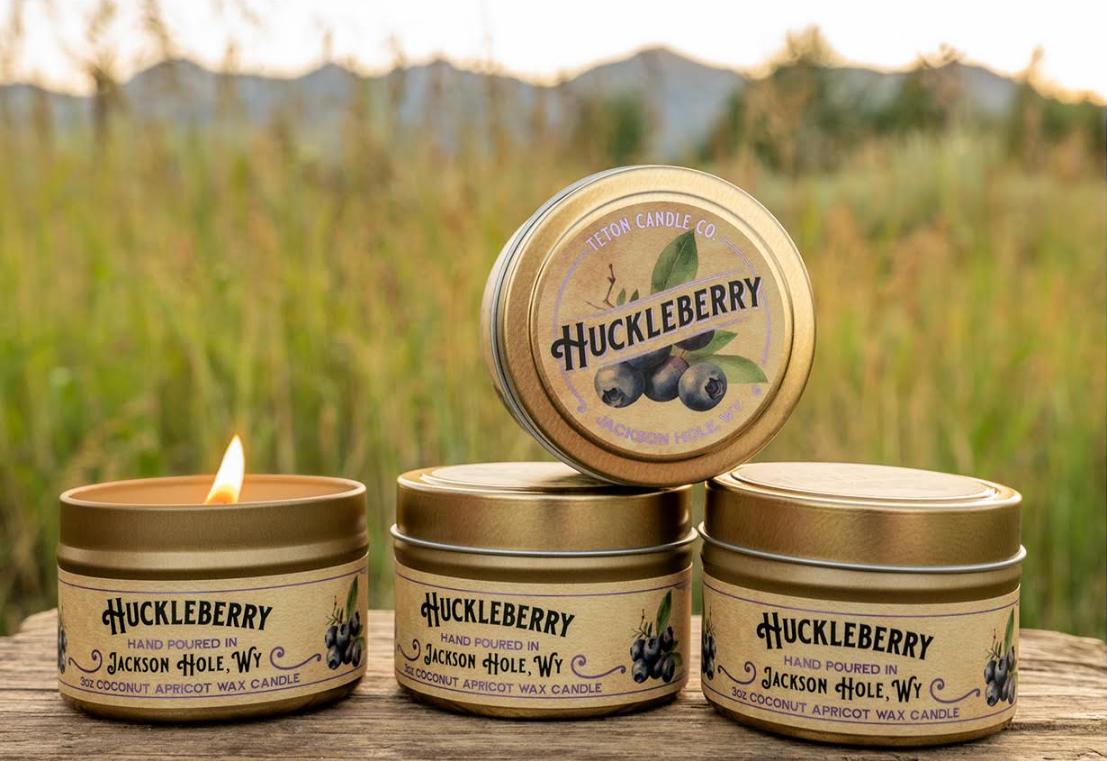 3oz Huckleberry Candle - Gold Tin