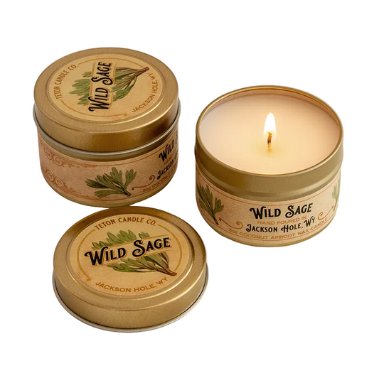 3oz Wild Sage Candle - Gold Tin