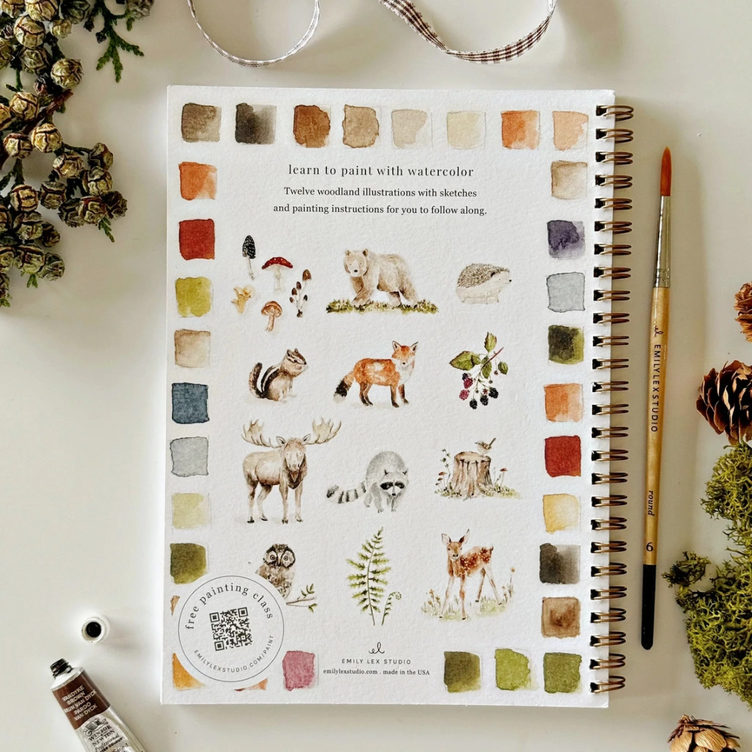 Woodland Watercolor Workbook