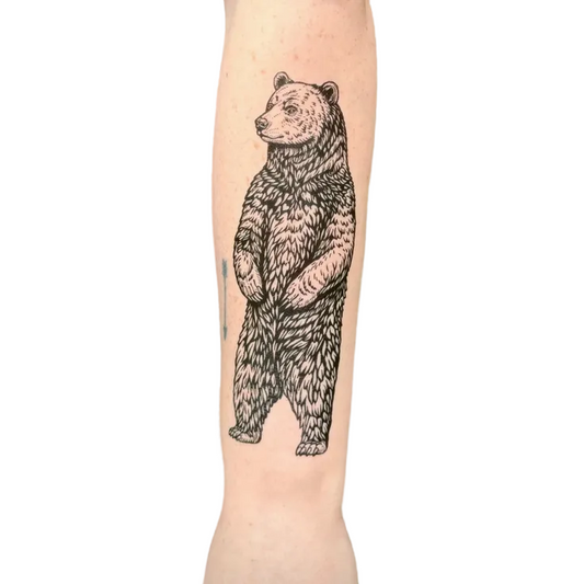 Grizzly Bear Temporary Tattoo