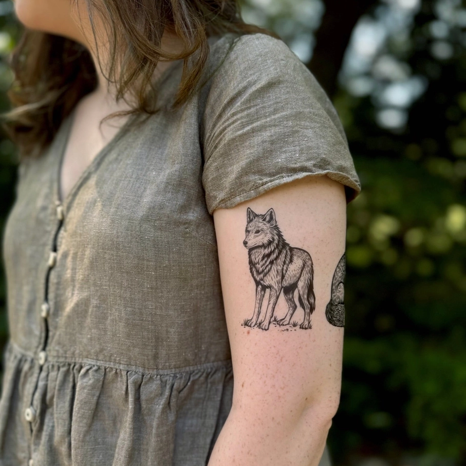 Wolf Temporary Tattoo