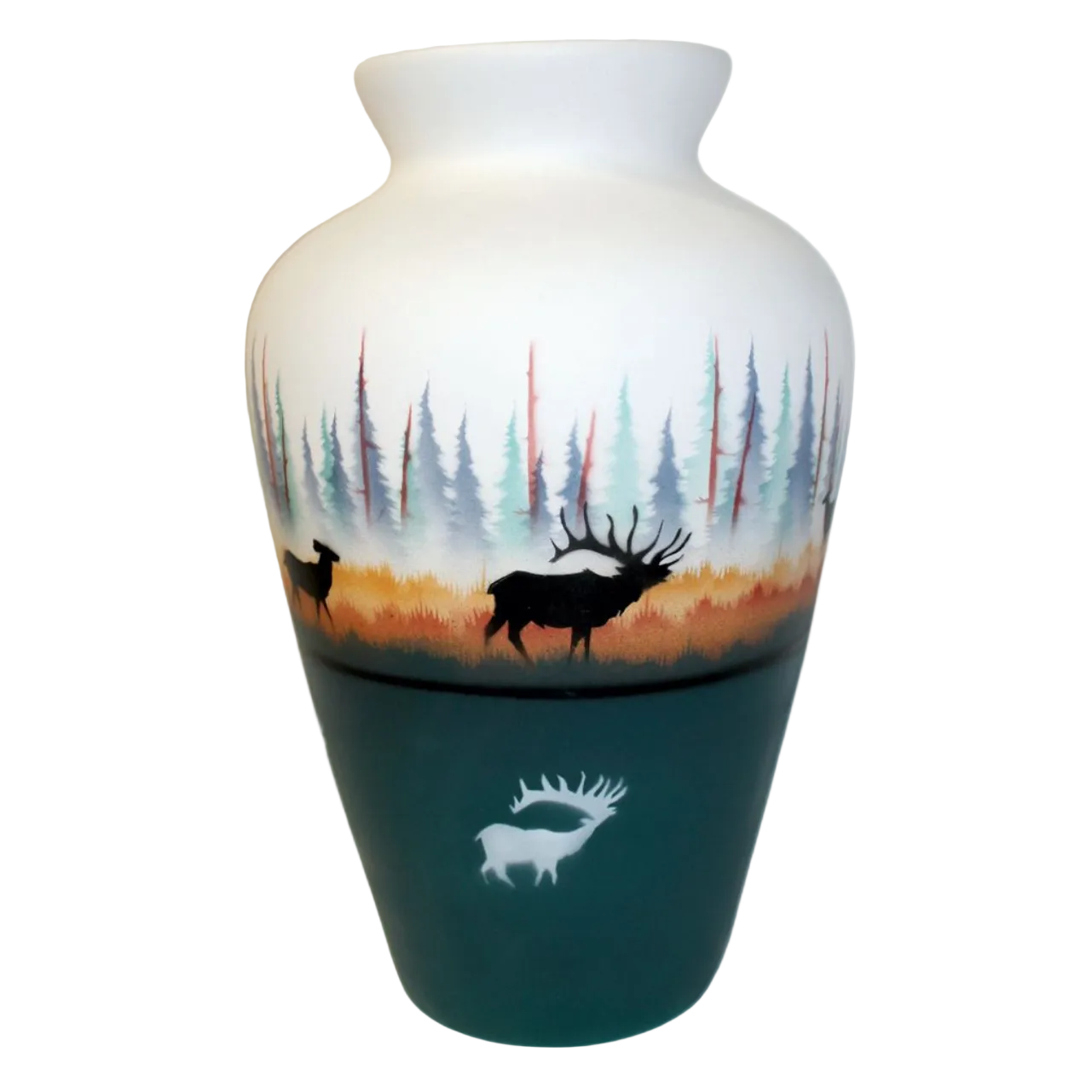 Morning Mist -Elk 8 X 12 1/2" Vase