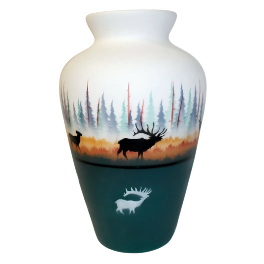 Morning Mist -Elk 8 X 12 1/2" Vase