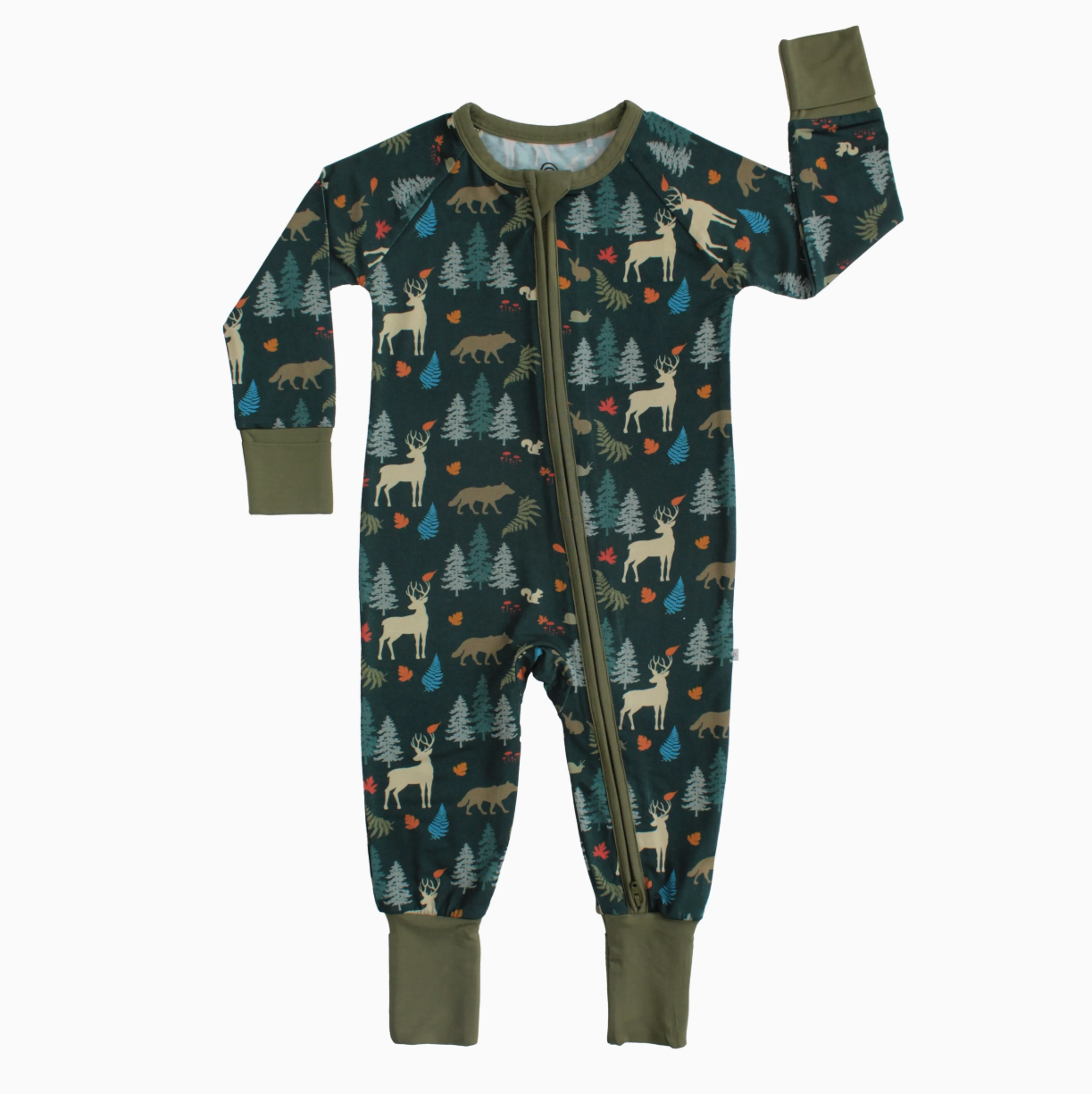 Bamboo Convertible Baby Pajama - Midnight Forest