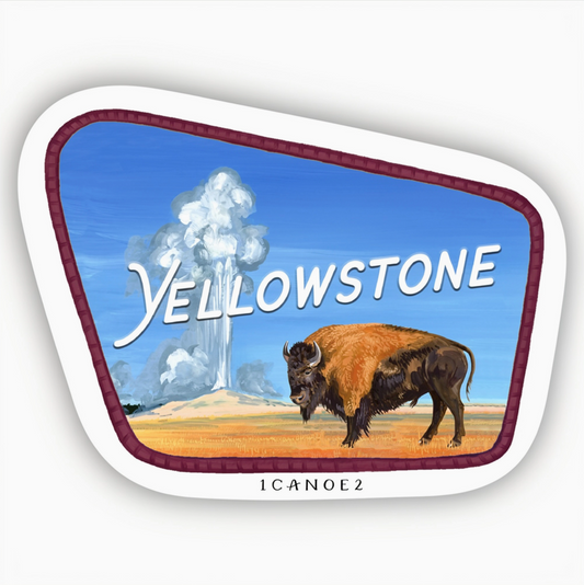 Yellowstone National Park Badge Decal Sticker