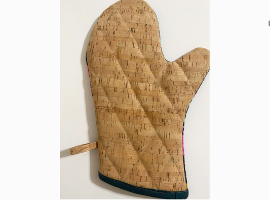 Cork and Cotton Oven Mitt