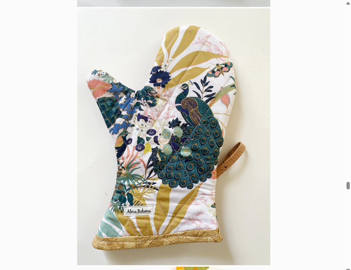 Cork and Cotton Oven Mitt