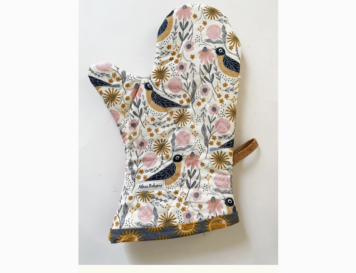Cork and Cotton Oven Mitt