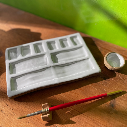 Multiple Pan Ceramic Artist Paint Palette