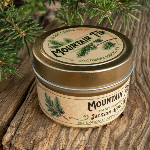 3oz Mountain Fir Candle - Gold Tin