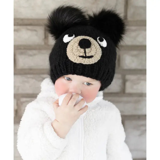Black Bear Knit Hat Baby & Kids