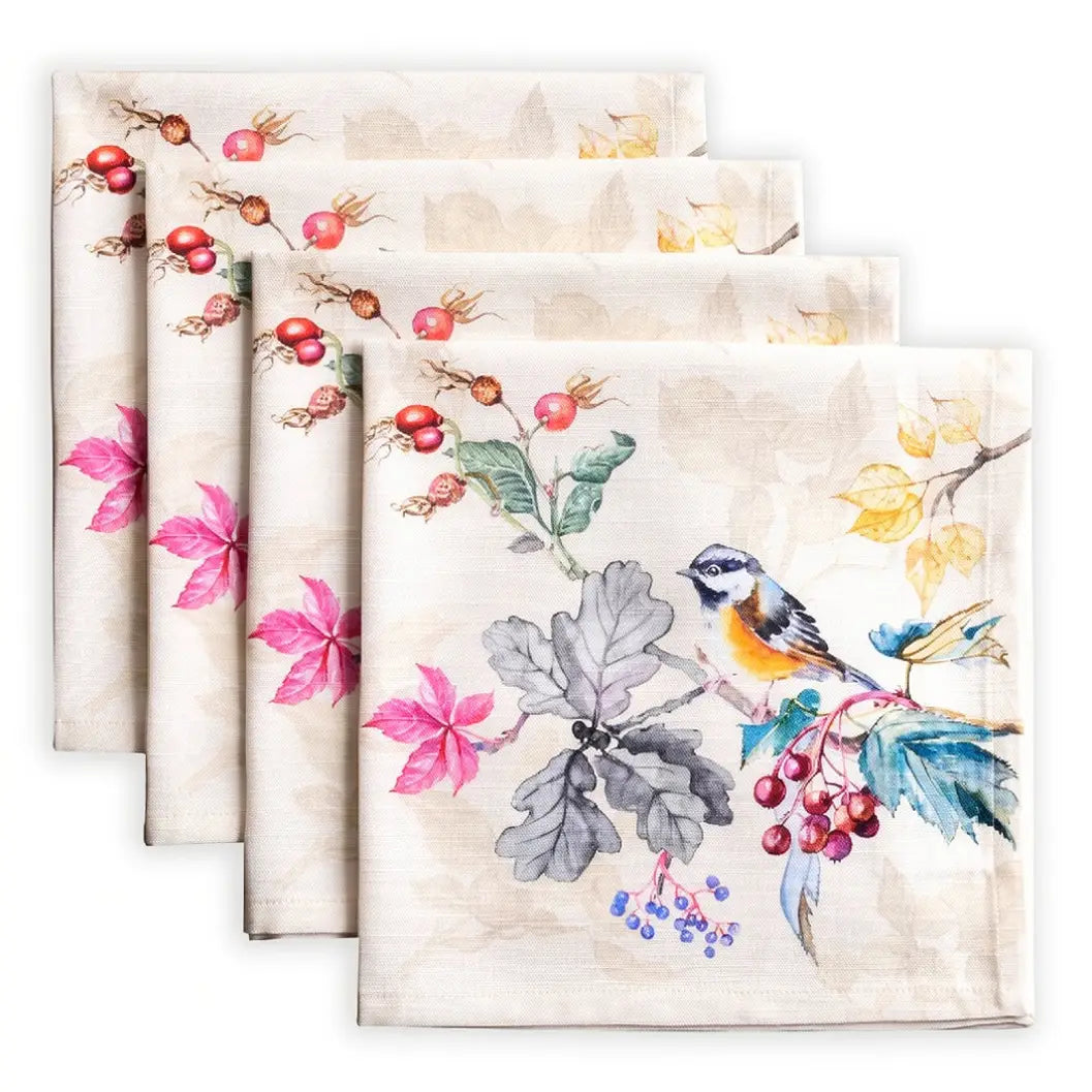 Fall Equinoxe Beige - 100% Cotton Napkins