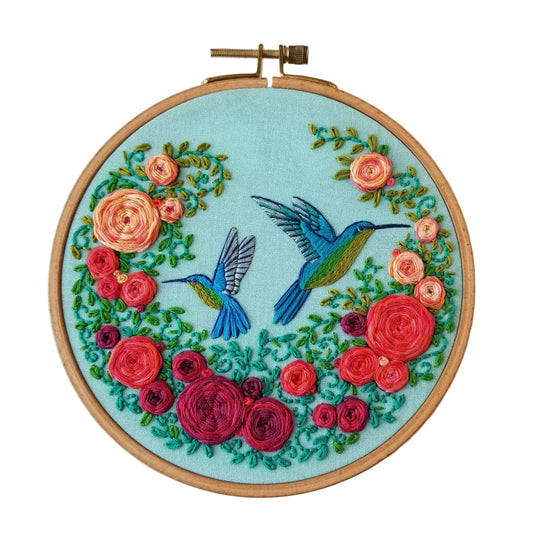 Summer Hummingbird Embroidery Kit