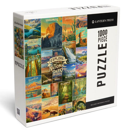 Oil Painting National Park Series Collage 1000 Piece Puzzle