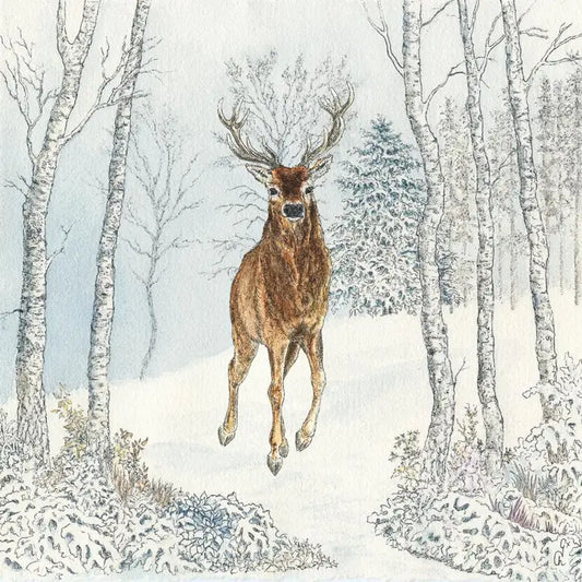 Cerf Hiver - Cocktail Napkin
