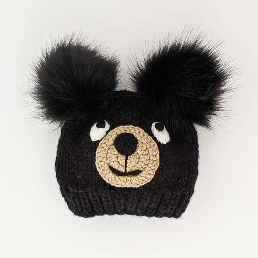 Black Bear Knit Hat Baby & Kids