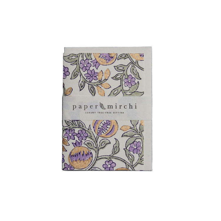 Pomegranate Lavender Blank Card