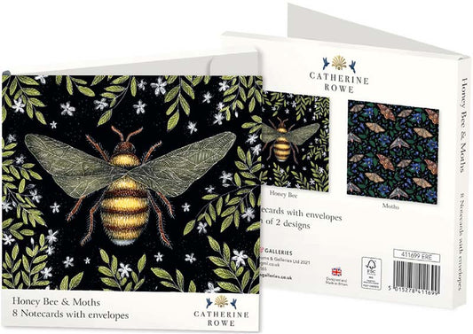 Note Card Set Honey Bee and Moths