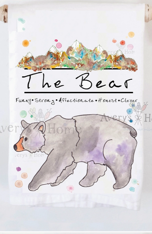 Tea Towel Mountain Bear