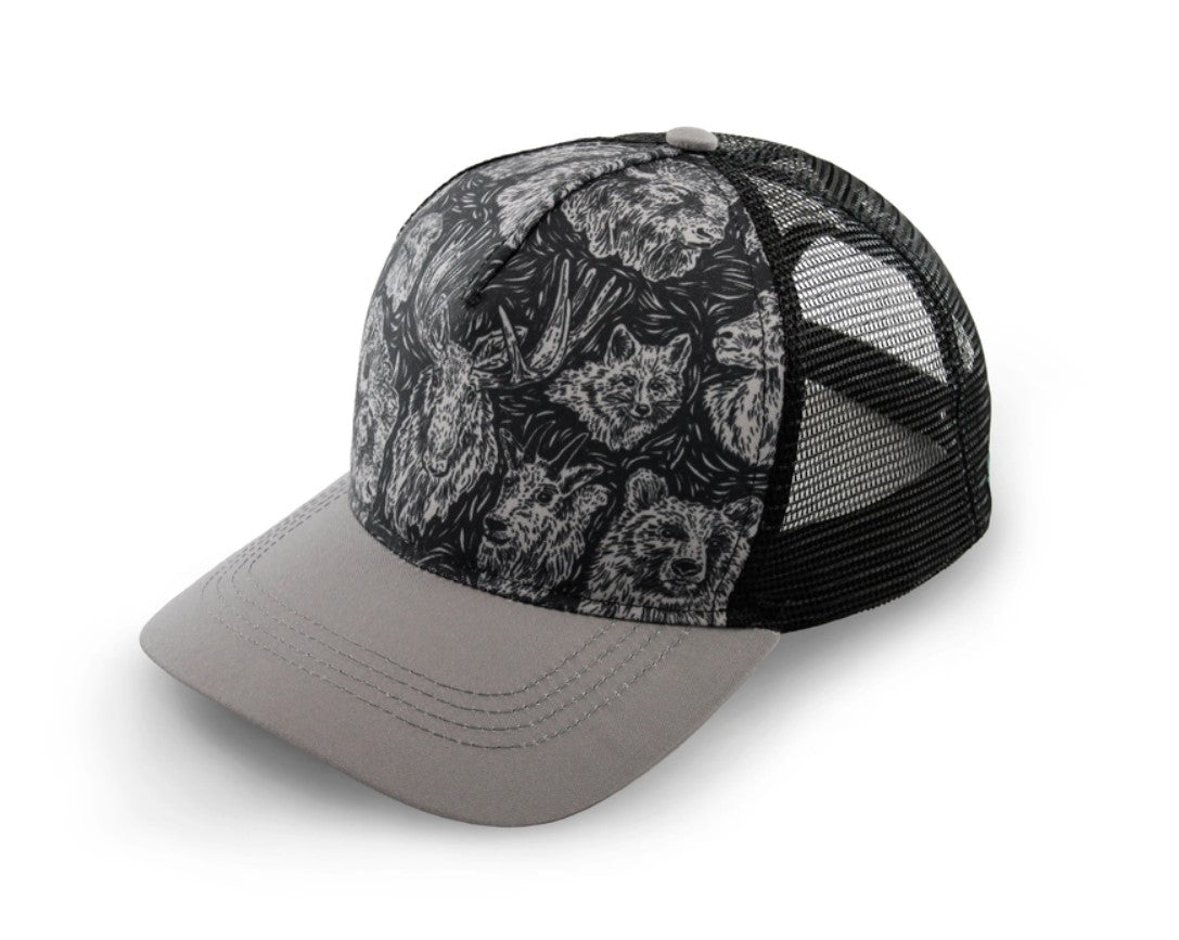 Wildlife Woodcut Trucker Hat