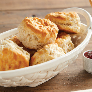 Ceramic Bread Basket w/ Towel