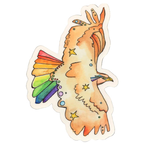 Sticker Rainbow Hawk