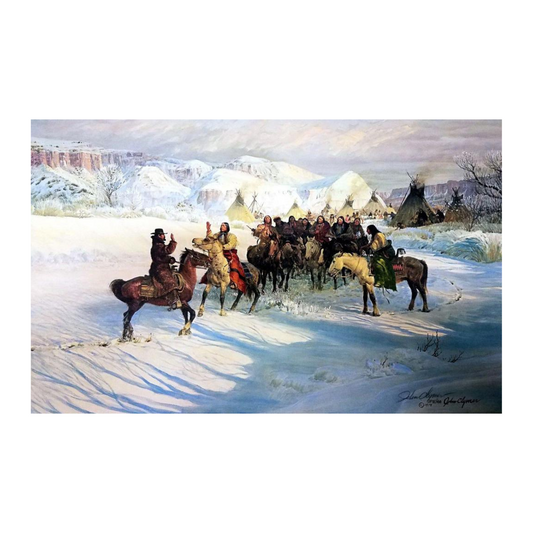 'The Meeting' John Clymer Printer's Proof