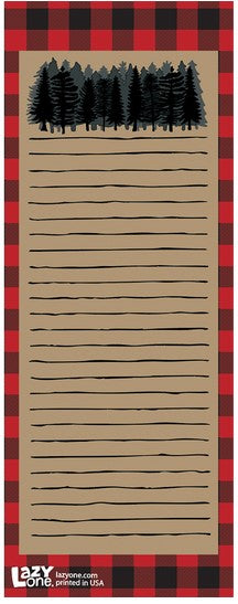 Notepad Plaid Forest