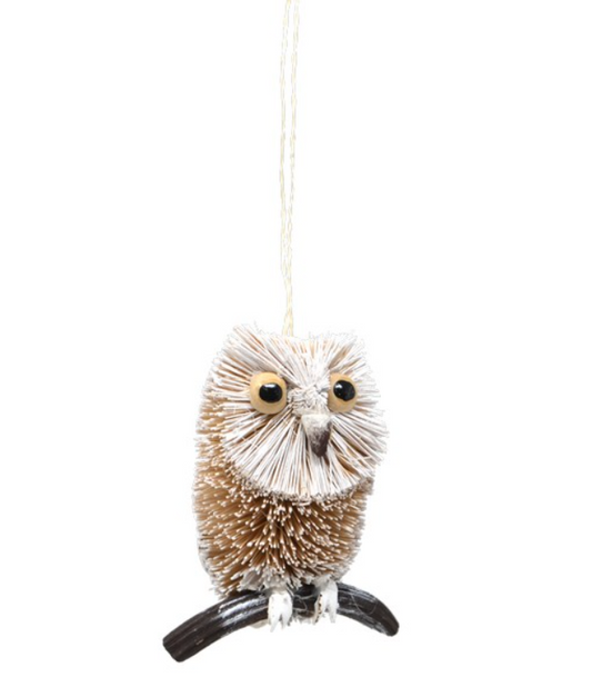 BrushArt Ornament Owl w/ Branch