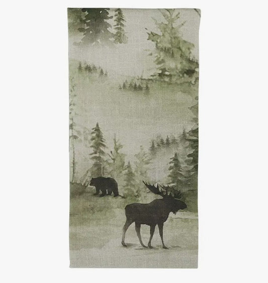 Dishtowel Watercolor Wildlife