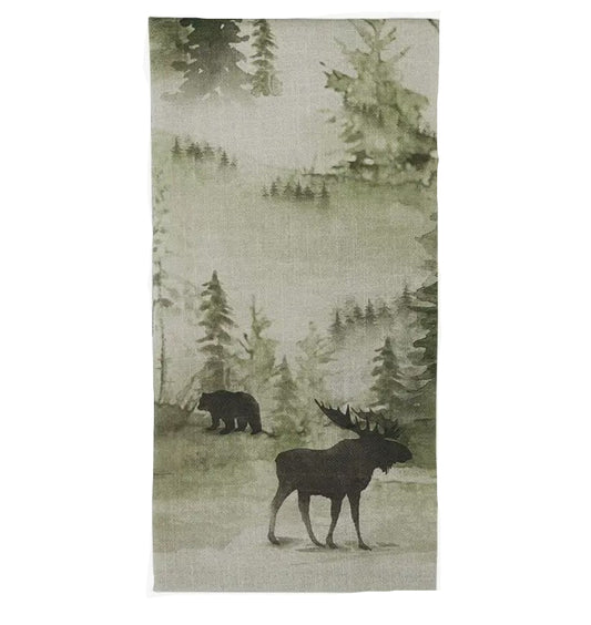 Dishtowel Watercolor Wildlife