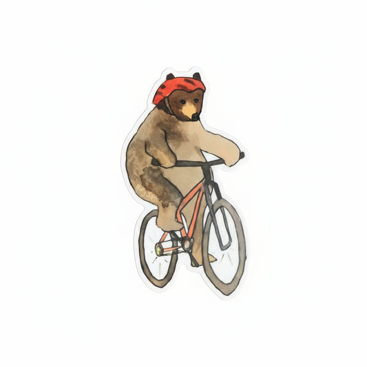 Sticker Bear on Bike