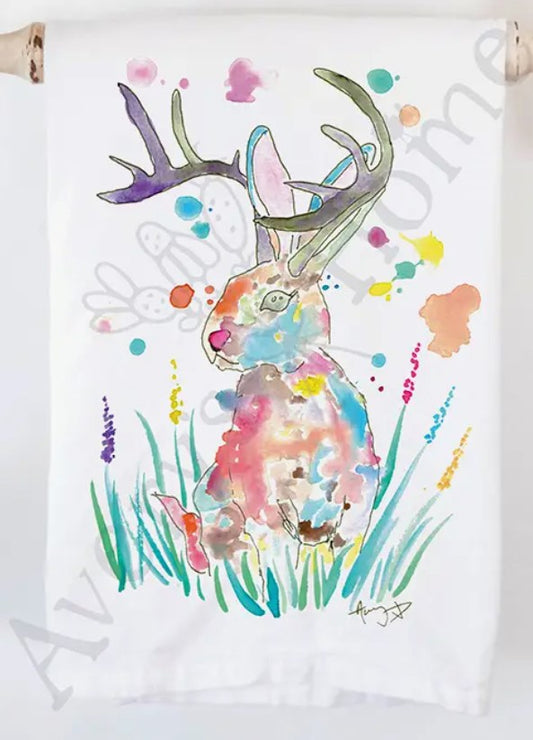 Tea Towel Western Mountain Jackalope